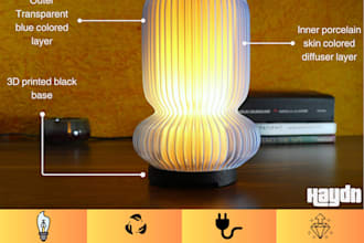 custom 3d lamp design and modeling
