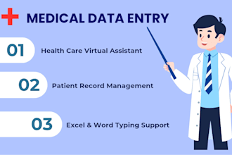 do accurate medical data entry and health care virtual assistant