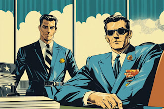 comic book illustration with comic book