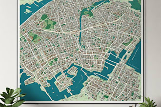 draw a custom illustrated map of any country, city or place