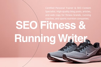 write SEO fitness, running, and workout articles