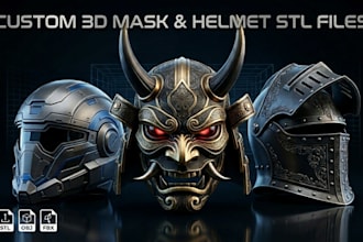 sculpt printable 3d mask 3d helmet cosplay armor mask stl file for 3d printing