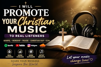 do organic music promotion for your gospel music on a leading christian playlist