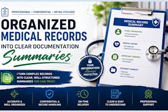 organize medical records into clear documentation summaries