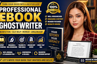 be your ebook ghostwriter, nonfiction book writer and amazon KDP expert