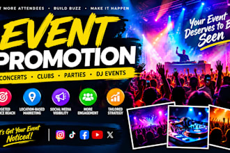 promote your event, concert or party to boost attendance
