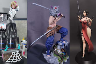 3d print and paint custom anime figure miniature 3d figurine stl resin printing
