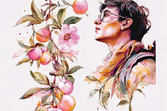 illustrate a book illustration watercolor