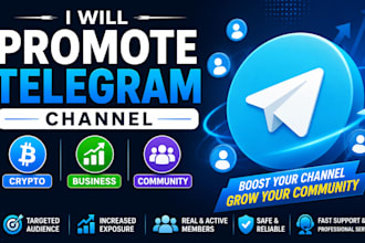 promote crypto, business and community telegram channel