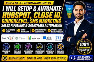 do hubspot deal pipeline close io gohighlevel sms marketing salesmate automation