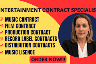draft entertainment contracts music agreements and legal documents