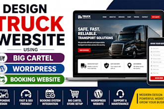 design truck website using big cartel wordpress booking website