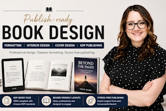do book formatting, kindle ebook, paperback manuscript design for amazon kdp