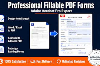 design a professional fillable PDF form in adobe acrobat