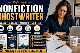 be nonfiction writer, self help ebook writer, amazon KDP book writer book writer