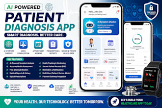 develop saas ai patient diagnosis app, ai telemedicine app, patient management