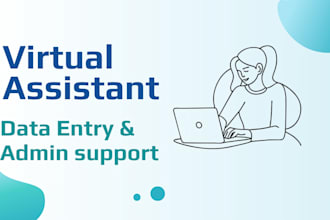 do data entry and be your virtual assistant for admin