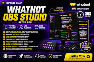 set up obs studio for whatnot vertical streams live auctions and card breaks