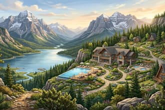 create custom landscape maps and resort site illustrations