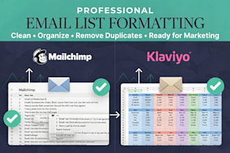 format, clean, organize and optimize your email contact list lead generation