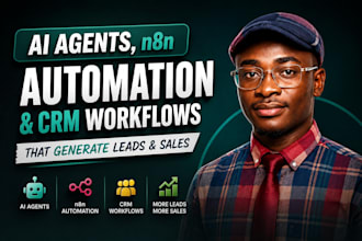 build ai agents, n8n automation, CRM workflows, lead generation sales automation