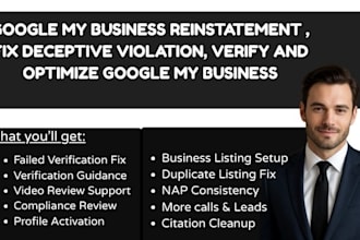 fix google business profile suspension, approve denied appeal and optimize gmb