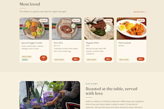 build a restaurant website with online menu and booking