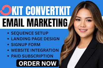 setup convertkit newsletter converkit email sequence expert kit landing page