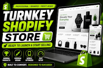 create a branded turnkey shopify dropshipping store with winning products