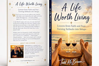 design a professional book cover or kindle cover design