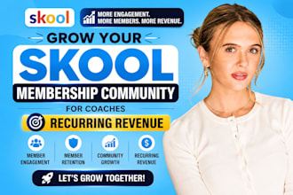 grow skool membership community for coaches recurring revenue skool manager