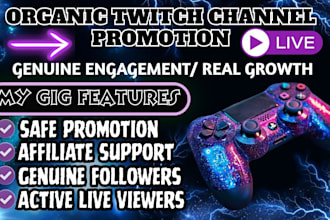 boost twitch followers, twitch live viewers with twitch channel promotion