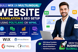build wix or multilingual website translation seo setup using polylang wpml