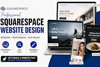 design or redesign modern squarespace website with SEO