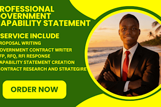 write winning government contract bid proposal, rfp, rfq capability statement