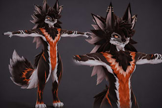 do custom furry 3d vrchat avatar protogen avatar furry nsfw avatar fursona vrc