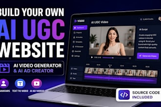 develop ai ugc video generator and ai ad creator website