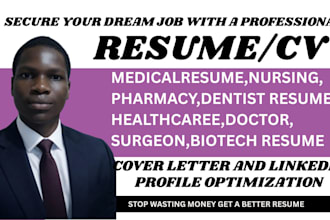 write a professional healthcare resume and cover letter