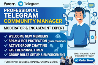 beyour professional telegram moderator and community manager