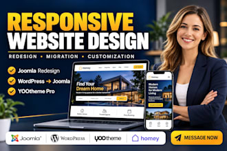 migrate wordpress to joomla, homey website redesign, yootheme pro setup