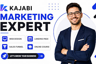 design kajabi website kajabi online course landing page sales funnel website
