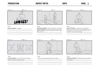draw a storyboard for your animation, film, or commercial