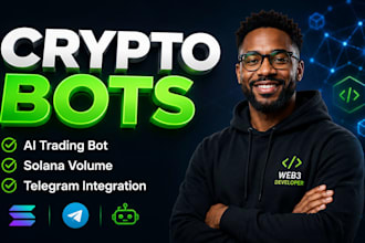 build profitable ai crypto trading bot, solana volume bot, telegram bot