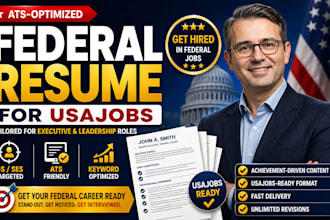 create an ats optimized federal executive resume for USA job goverokzy