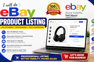 do ebay listing,ebay product listing, ebay seo,ebay lister