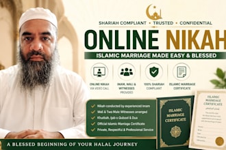 conduct halal online nikah for sunni muslim marriage with imam and witnesses