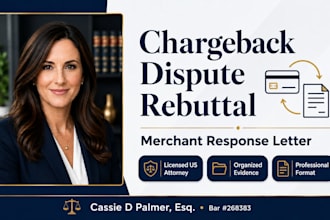 write an attorney drafted chargeback dispute rebuttal letter for your business