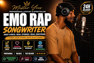 write deep haitian emo rap lyrics based on your real story