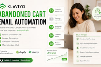 setup abandoned cart email automation in klaviyo email flows sales funnel