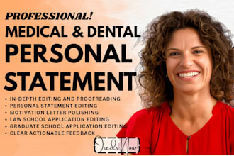 edit your medical and dental school personal statement and statement of purpose